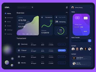 Cian Dashboard app design illustration ui ux vector