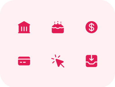 Thin rounded minimalistic icons