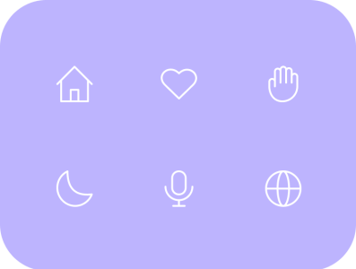 Thin minimalistic rounded icons app design graphic design illustration logo ui ux vector