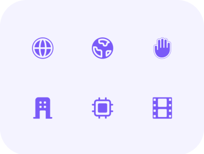 Solid rounded icons