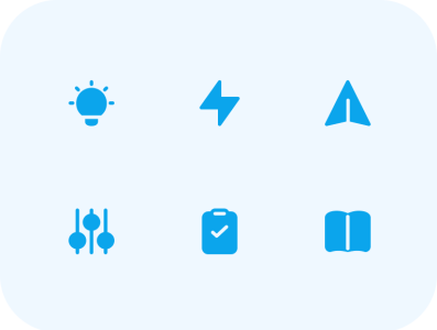 Solid rounded icons