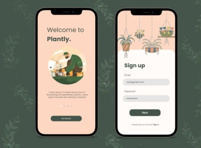 Plantly Android App Design