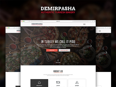 Demir Pasha | Restaurant Website Concept design home layout responsive restaurants template ui web webpage website