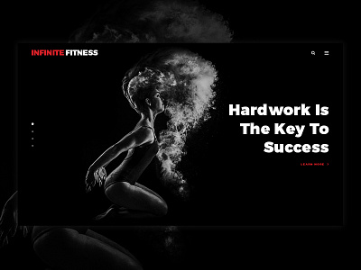 Infinite Fitness / Gym - Website Design dark designer fitness gym landing page template ui user experience user interface web web design website