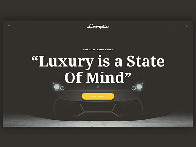 Lamborghini Website Concept - Work in Progress car concept lamborghini layout typography ui ux web web design webdesign website