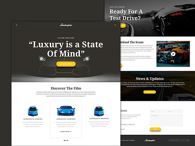Lamborghini Website Concept car concept lamborghini layout typography ui ux web web design webdesign website