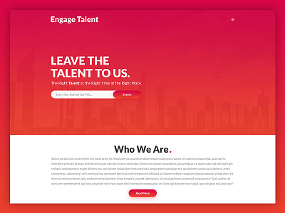 Engage Talent Website Design- Home Page agency colorful creative designer graphic landing minimalism portal ui ux web design website