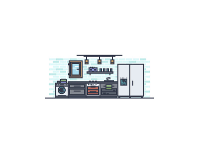 Modern Kitchen Illustration