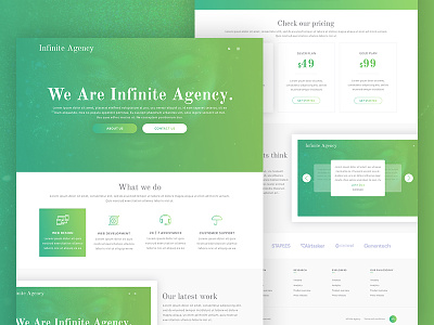 Infinite Agency agency designer fitness landing page template ui user experience user interface web web design website