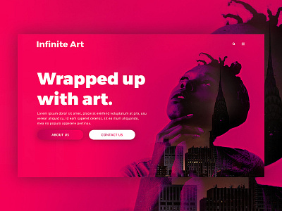 Infinite Art agency art designer landing page template ui user experience user interface web web design website