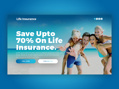 Insurance Landing Page art designer insurance landing page template ui user experience user interface web web design website