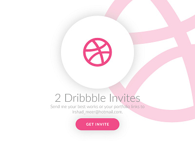 2 Dribbble Invites debut debuts design draft dribbble. shot illustration invitation invite invites player