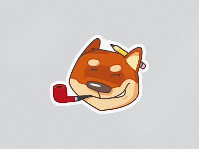 Shiba Inu (柴犬) app character design dog funny illustration line art mascot messenger sender sticker pack vector