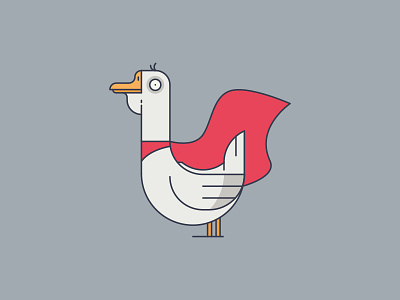 Goose cartoon character design fatforest goose illustration mascot security vector