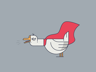Goose angry cartoon character design fatforest funny goose honk mascot scream security vector