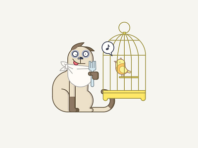 Music bird breakfast cat cell fester fork funny imessage ios10 music sticker pack stickers