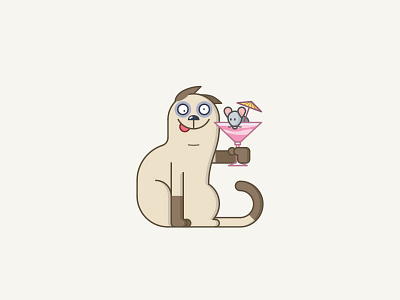 Friday cat cocktail fester friday funny imessage ios10 mouse sticker pack stickers