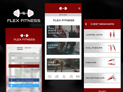 Fitness app adobe photoshop design branding fitness fitness app graphic design mobileapp ui uiux