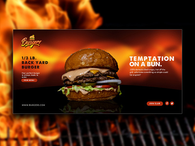 Burger Banner adobephotoshop burgerbanner graphic design motion graphics ui
