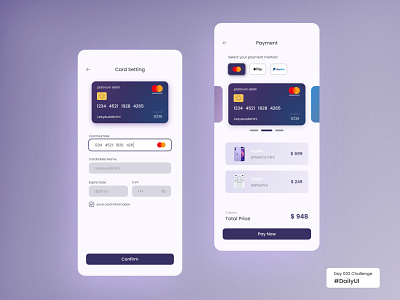 Checkout Page or Payment Page For Daily UI Challenge Day 002