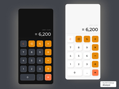 Calculator For Daily UI Challenge Day 004 calculator dailyui mobile ui user interface