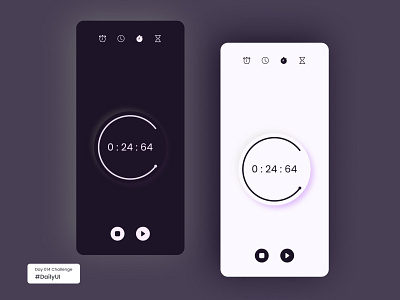 Timer For Daily UI Challenge Day 014 daily ui dailyui day 014 mobile timer ui user interface visual design