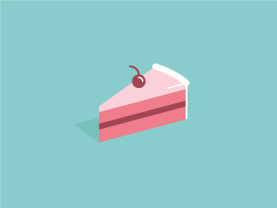 Strawberry cake cake cherry frosting logo piece strawberry sweet