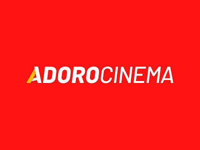 Rebrand - Logo AdoroCinema brand identity branding entertainment icon logo movies rebrand tv shows type