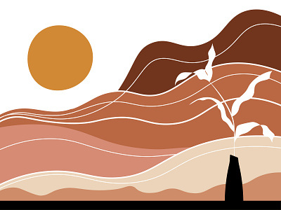 Desert Landscape Illustration