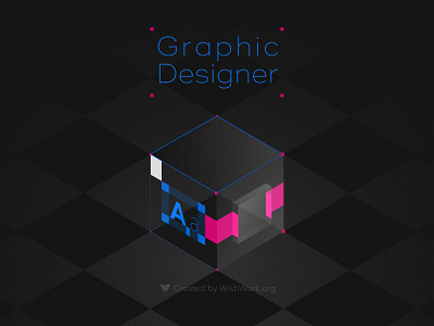 Graphic Designer conceptual illustration banner