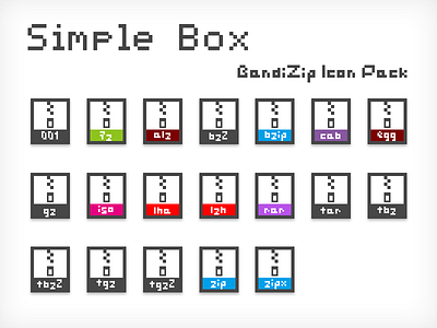 Simple Box BandiZip Icon Pack bandizip icon