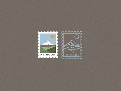 Mt. Hood hood mt mthood oregon pnw stamp