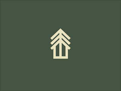Treehouse design icon illustration lines monoline simple thick