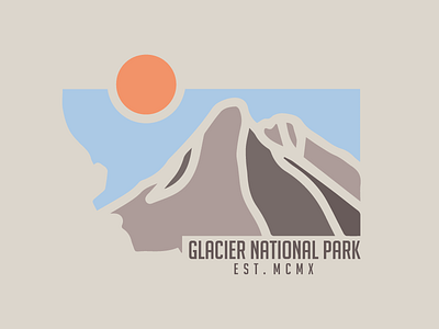 Glacier National Park badge glacier mountains national outdoor park patch vintage wilderness
