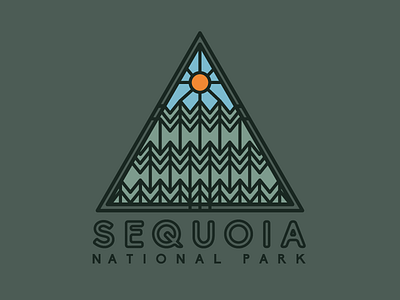 Sequoia badge logo national park patch sequoia trees