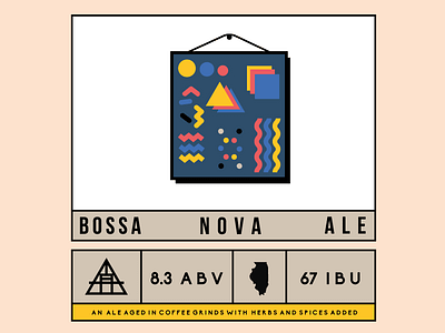 Beer label 3 beer bossa brewery chicago design jazz label logo nova package