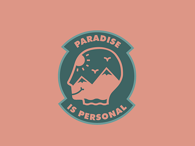 Paradise design drawing happiness illustration patch positivity retro vintage