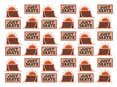 Skate design illustration patch pin retro skateboard vintage