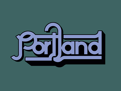 Portland, Oregon custom design font illustration oregon portland typography