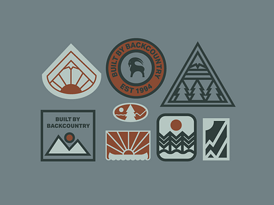 Assets backcountry branding design logo outdoors patch patches typography utah vintage