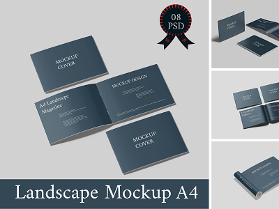 A4 Landscape Catalog / Magazine Mock