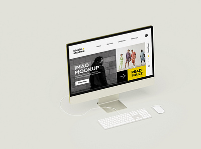 Imac Mockup 3d background branding design graphic design illustration imac mockup motion graphics multy pc up
