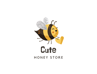 Cute honey store logo project 3d animation branding graphic design logo motion graphics