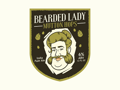 'Bearded Lady' Beer Label