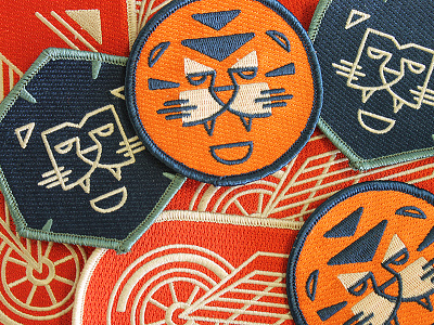 Detroit Sports Patch Series baseball detroit embroidery football hockey hockeytown lions michigan patch redwings sports tigers