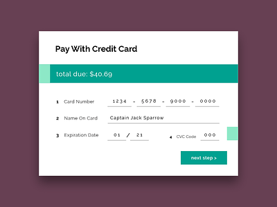 Credit Card Checkout // Daily UI 002