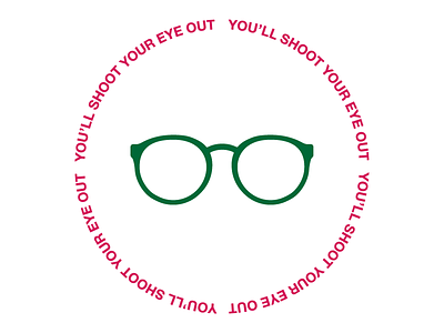 Merry Christmas! a christmas story christmas glasses illustration merry christmas movie quote vector