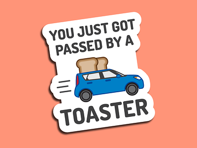 Toaster car illustration kia soul sticker toaster vector