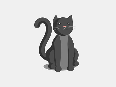 Sticker Mule Halloween Playoff : Black Cat black cat halloween stickermule vector vector illustration