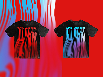 Watch Your Aura Tshirt Design branding design graphic design illustration mockup shirt shirt design shirt design tshirt